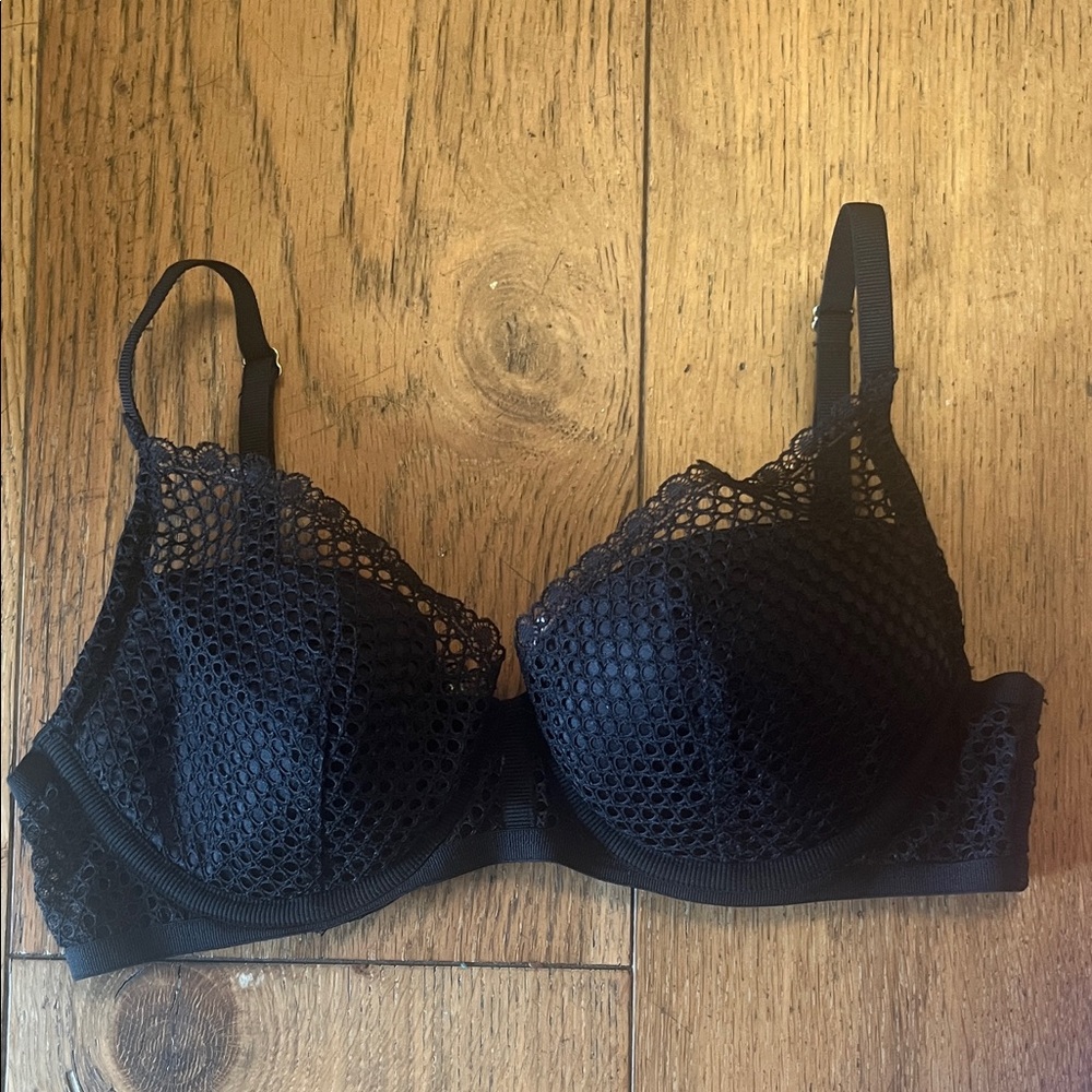 Victoria's Secret Black Mesh Lace Bra